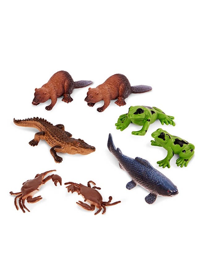 Terra by Battat 8 Pcs River Animals Tube, River Animals Set-Ensembled Animaux De La Riviere, Realistic looking Mini 8-12 cm Plastic Animal Figure Toys for kids 3+ Years  - Image 2