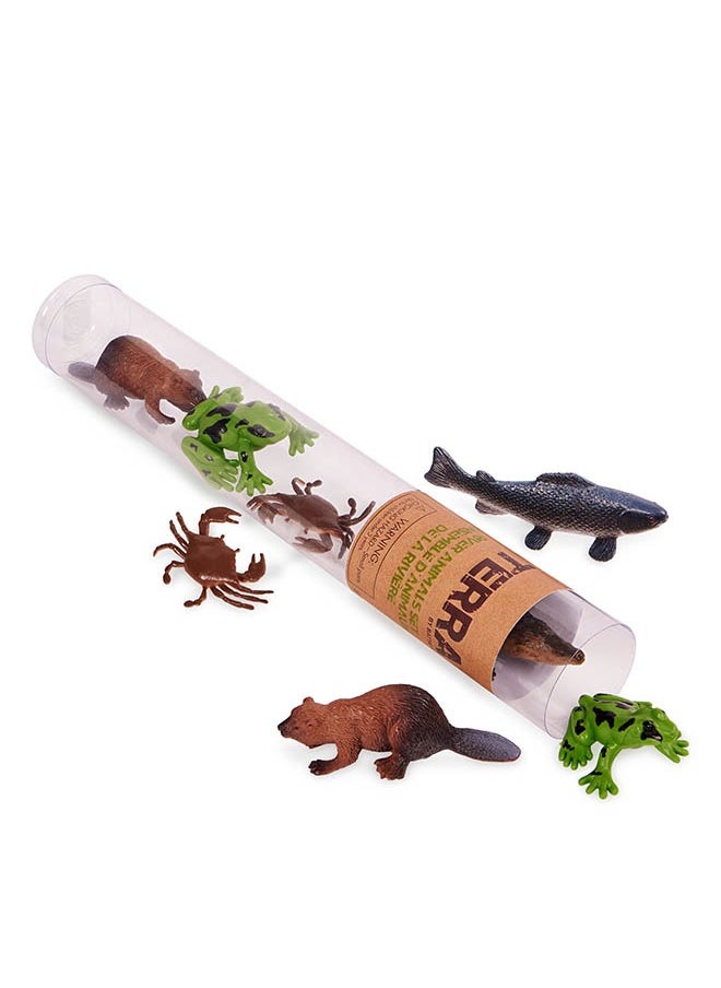 Terra by Battat 8 Pcs River Animals Tube, River Animals Set-Ensembled Animaux De La Riviere, Realistic looking Mini 8-12 cm Plastic Animal Figure Toys for kids 3+ Years  - Image 4