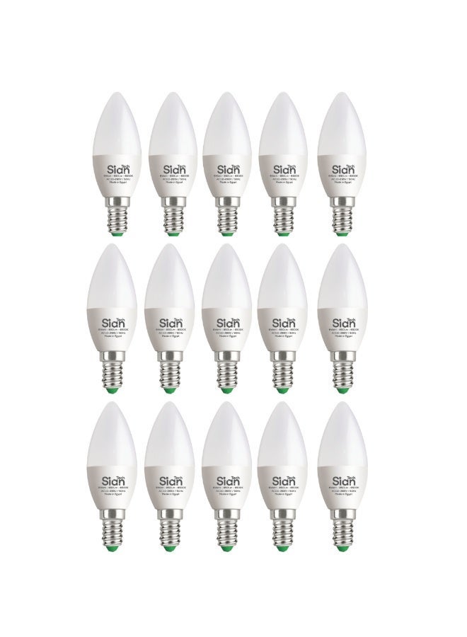 Sian Tech LED bulbs for chandeliers, 6W, 15pieces, white – 6500K – 650 lumens – 25,000 hours of operation, 3-year warranty from Sian Tech - Image 3