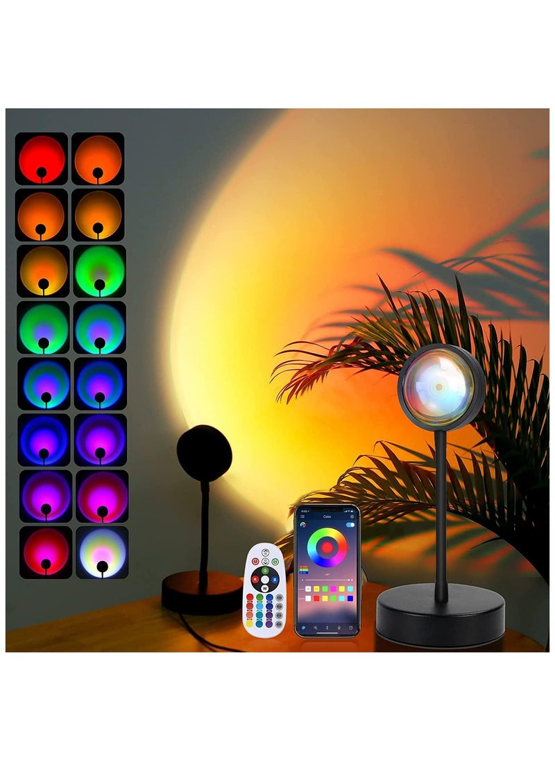 TYZOON Smart Sunset Lamp – 360° Rotating Sunset Projector with APP & Remote Control, Multicolor LED Sunset Lights, Upgraded Sunlight Lamp  - Image 1