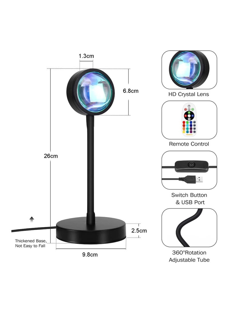 TYZOON Smart Sunset Lamp – 360° Rotating Sunset Projector with APP & Remote Control, Multicolor LED Sunset Lights, Upgraded Sunlight Lamp  - Image 3