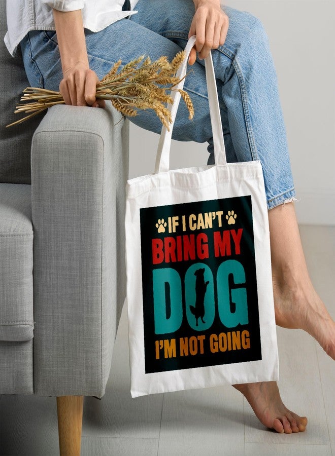 ARTBUG Tote Bag for Women with zip, Aesthetic Canvas tote bag for college girls, office, stylish and reusable - Bring My Dog - D No - 226 - Image 2