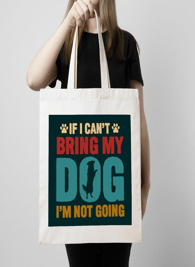 ARTBUG Tote Bag for Women with zip, Aesthetic Canvas tote bag for college girls, office, stylish and reusable - Bring My Dog - D No - 226 - Image 3