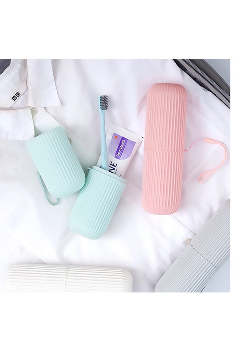 SYOSI 2 Pack Toothbrush Travel Case Hard Plastic Tooth Brush Container Portable Toothbrush Cup Holder for Storage Toothbrushes and Toothpaste - Image 4