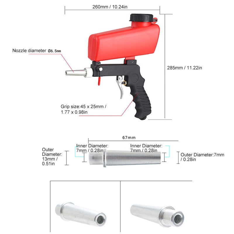 Pneumatic Sandblasting Machine Industrial Adjustable Portable Hand Held Sand Blaster - Image 3