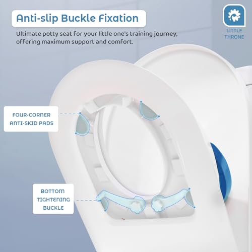 StarAndDaisy Potty Training Seat – Child Safety Buckle Fixation Technology/Potty Seat for Kids 1-5 Years/Baby Potty Seat with Comfortable Soft Cushion, Splash Proof Design, Anti Skid Legs - Image 4