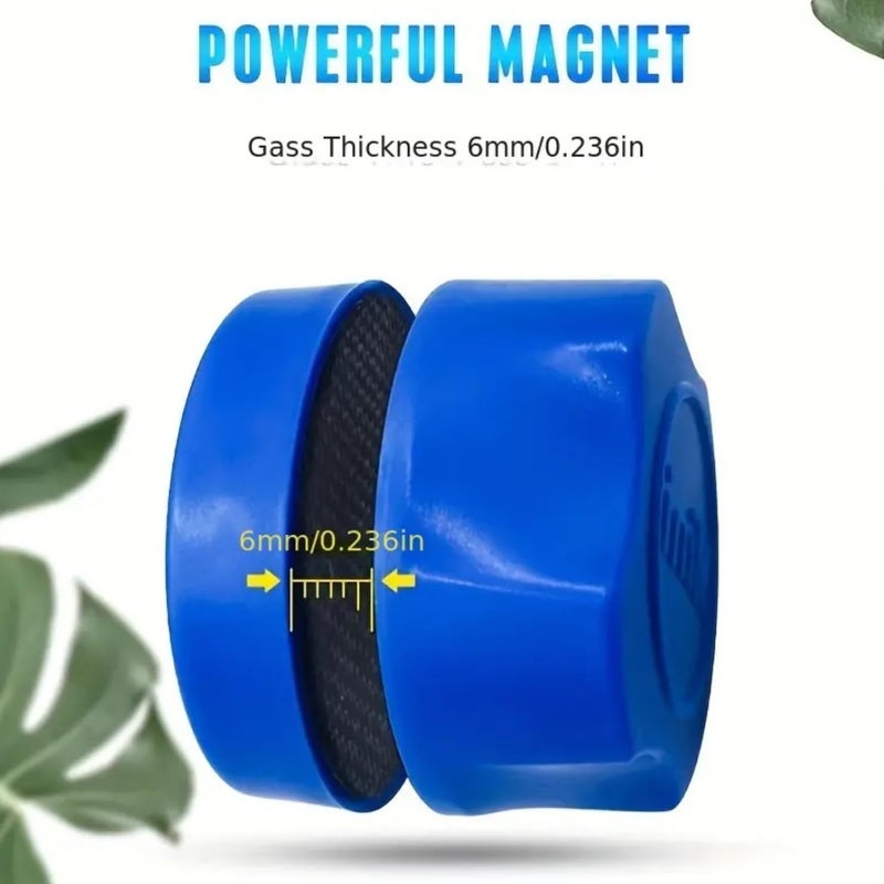 VAYINATO ® Mini Magnetic Aquarium Fish Tank Algae Glass Cleaner Scrubber | Suitable for 6-8 MM Thickness Glass | Colour May Varry (Black,White,Blue) by Petzlifeworld - Image 3