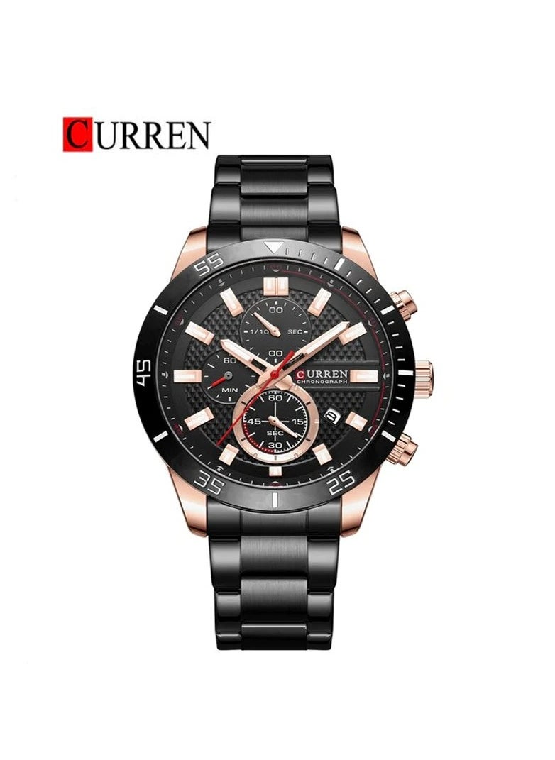 CURREN CURREN 8417 Original Brand Stainless Steel Band Wrist Watch For Men  - Image 1