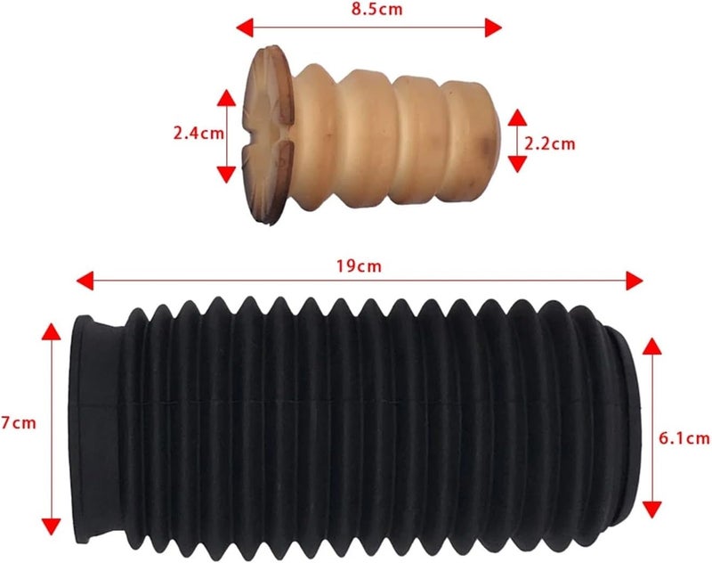 DEMULAX Car Front Shock Absorber Buffer Rubber Boot Set - Image 2