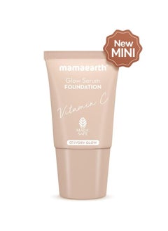 Mamaearth Glow Serum Foundation Mini Tube With Vitamin C And Turmeric For 12-Hour Long Stay- 18 Ml L 12-Hour Long Stay 2X Instant Glow Ivory Glow  - Image 4