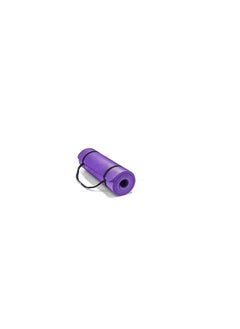 Generic SportQ 10mm Thick Non-Slip Yoga Mat with Attached Strap, Ideal for Yoga, Pilates, and Various Home Exercises purple  - Image 1