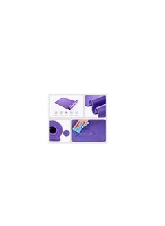 Generic SportQ 10mm Thick Non-Slip Yoga Mat with Attached Strap, Ideal for Yoga, Pilates, and Various Home Exercises purple  - Image 2