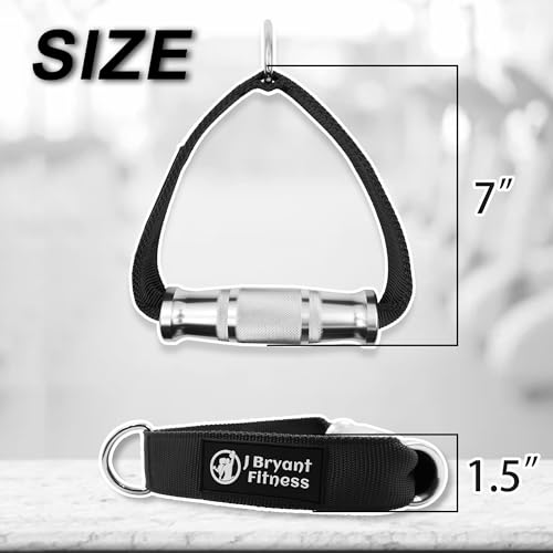 J Bryant Cable Machine Handles Attachment for Pulley Machine Heavy Duty Metal D Handle Aluminum Alloy Handle Grips Durable Workout Handles Pulley LAT Pulldown System - Image 3