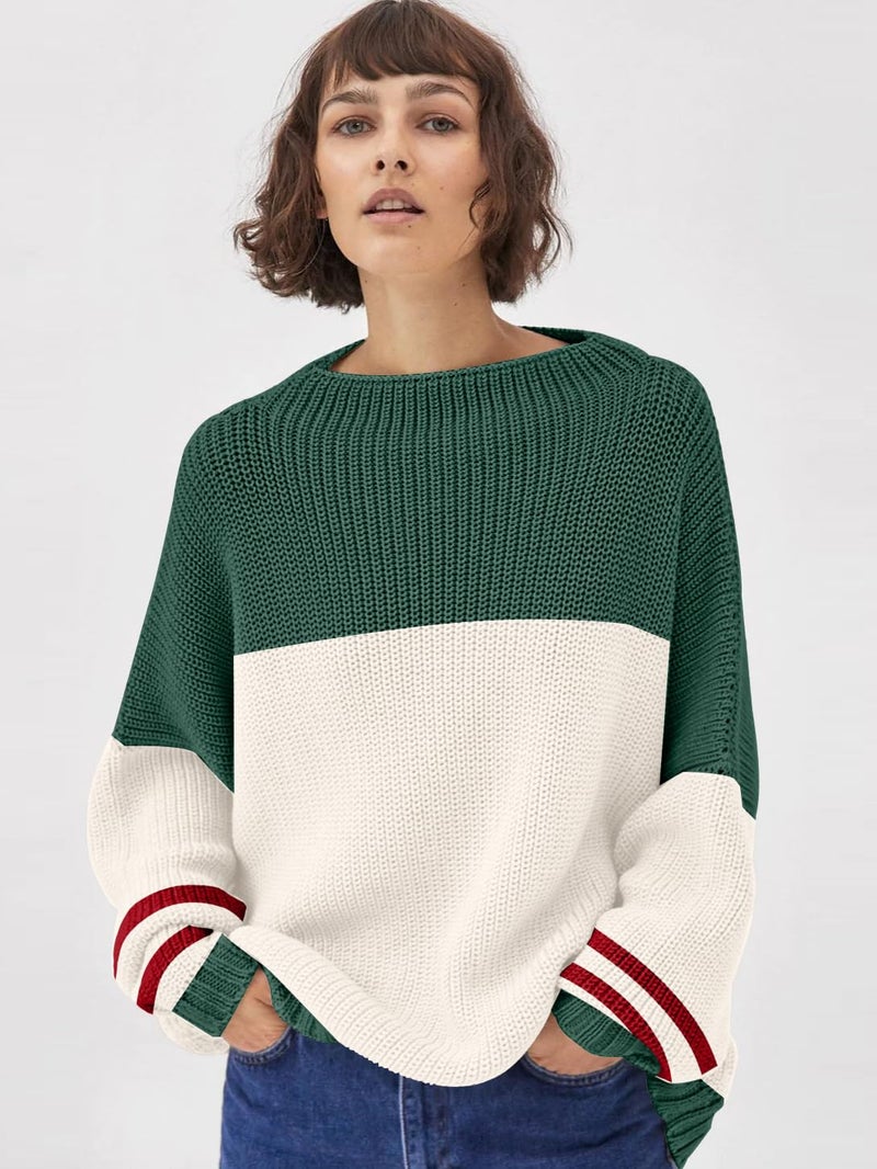 SAUKOLE Womenâ€™s Sweaters Causal Long Batwing Sleeve Fall Fashion Knit Top - Image 1