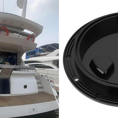 Briny River 1PC Black 6 Inch Boat Inspection Hatch Cover Round Deck Hatch Cap with Detachable Cover Plate Pre-Drilled Holes for Marine Boat Yacht RV - Image 2