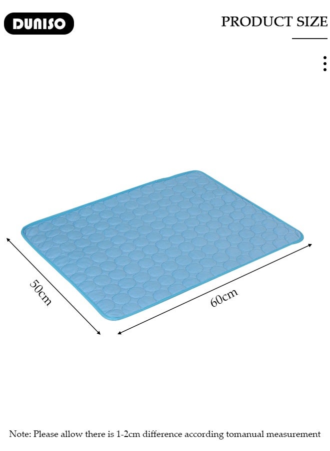 DUNISO Dog Cooling Mat Portable Ice Silk Pet Cooling Pads,Reusable Pet Cooling Blanket for Cats Dogs Breathable Lightweight Summer Washable Pet Blanket for Indoor Outdoor Use Travel - Image 2