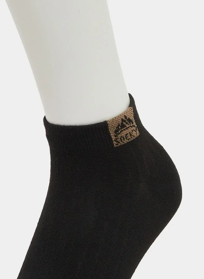 Styli Pack of 5 - ContrastDetail Ribbed Cuff Ankle Socks
