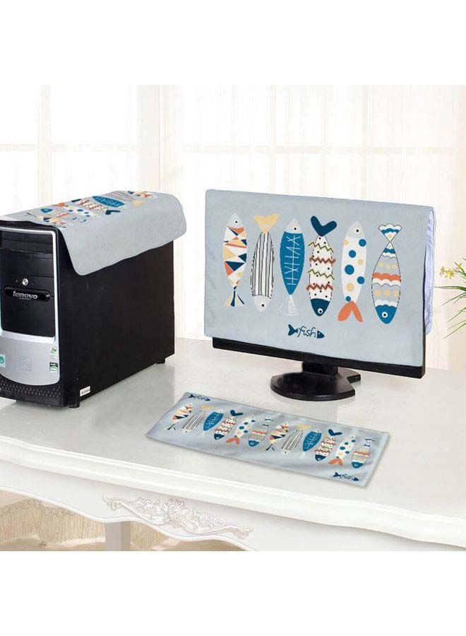 NIBEMINENT White Fish Color Computer Three-piece Dust Jacket Combination Case Multicolour - Image 3