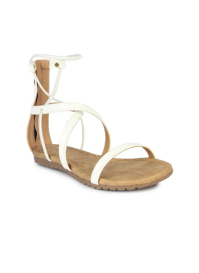 شوتوبيا Shoetopia Girls Open Toe Gladiators With Zip Closure