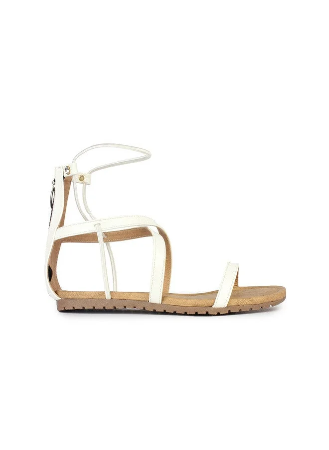 شوتوبيا Shoetopia Girls Open Toe Gladiators With Zip Closure