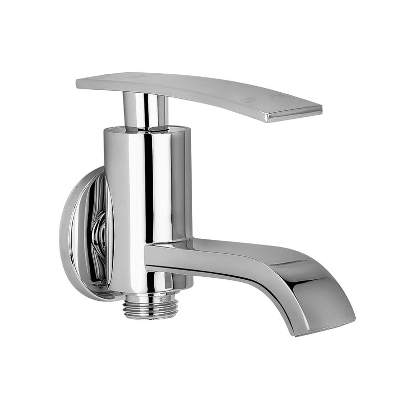 Hindware Italian Collection F460004CP 2in1 Bib Tap for Bathroom Made of Virgin Brass MirrorLike Chrome Finish Wall Mount Faucet with Dual Output Option - Image 1