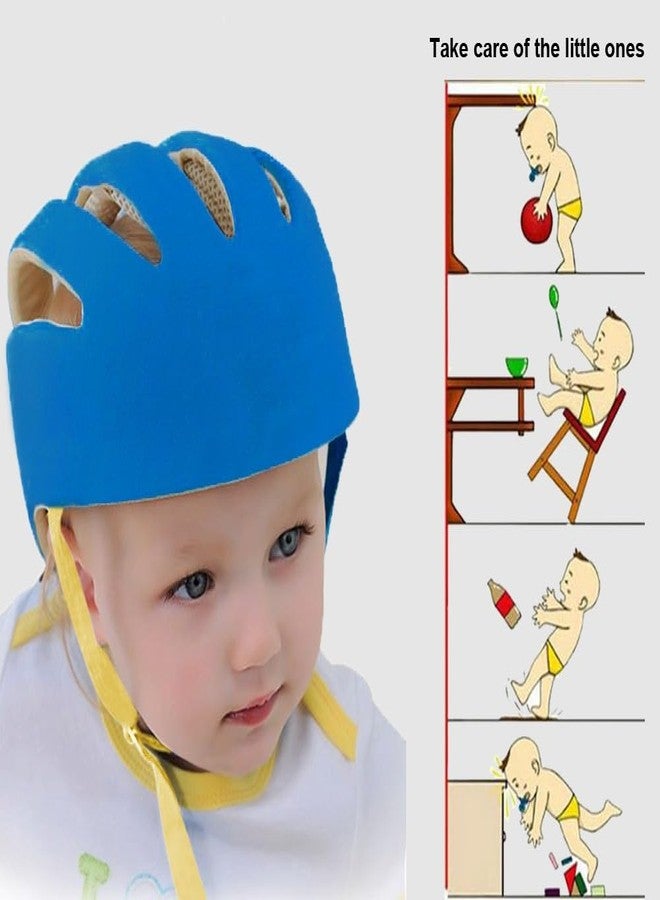 DearJoy Baby Head Protector Helmet with Adjustable Safety Chin Harness - Prevents Bumps & Falls | Baby Safety Helmet (6 to 60 Months) | Combo with Kneepads (Blue) - Image 4