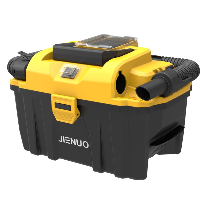 JIENUO مكنسة كهربائية لاسلكية رطبة وجافة JIENUO متوافقة مع بطارية Dewalt 20V Max بدون فرشاة سعة 25 جالون فلتر HEPA مكنسة محمولة للمنزل والسيارة وورشة العمل البطارية غير مدرجة