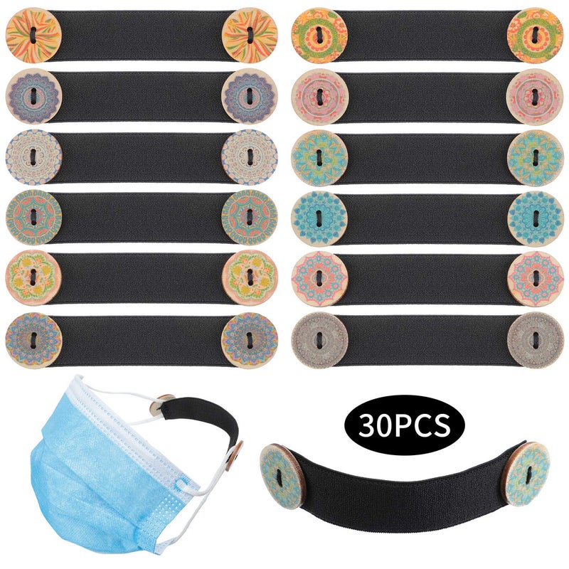 WILLBOND Ear Strap Extender Ear Strap Hook Cord Extension Buckle Protector Holder Hook Adjustable AntiSlip Pain Relieved for Relieving Longtime Wearing Pressure Pain30 Pieces