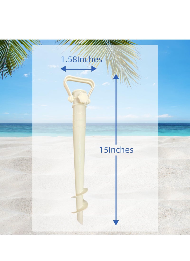 SYOSI - Beach Tent and Umbrella Sand Anchor 2  Pieces Plastic Sun Shelter Stand Holder Ground Anchors for Camping Hiking Canopy Rain Tarps Tent Stakes - Image 1