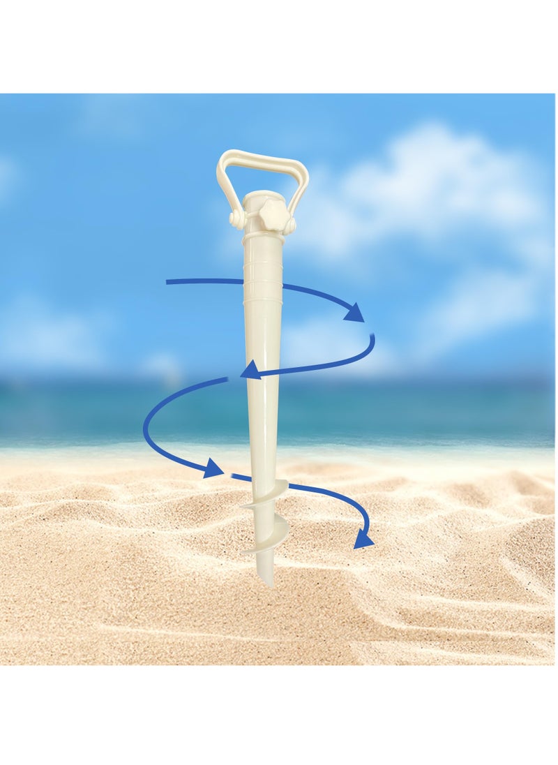 SYOSI - Beach Tent and Umbrella Sand Anchor 2  Pieces Plastic Sun Shelter Stand Holder Ground Anchors for Camping Hiking Canopy Rain Tarps Tent Stakes - Image 1