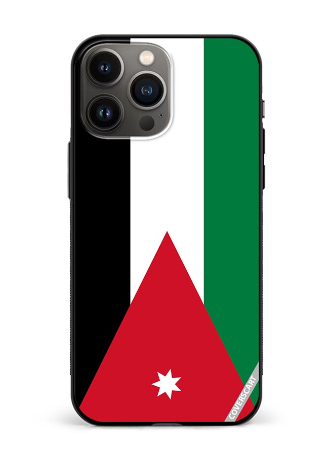 COVERSCART Protective Case Cover For Apple iPhone 13 Pro Jordan Flag Design Multicolour