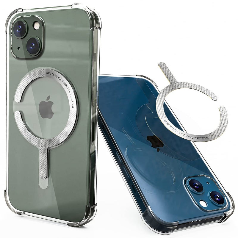 volport 4PCS Adhesive Metal Ring Stickers for MagSafe, Thin Converter for Upgrade iPhone 12 13 14 Pro Max Mini Series Ordinary Phone Case Cover Adapter for Mag Safe Magnetic Wireless Charger Grip Mount Wallet - Image 1