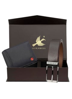 HORNBULL HORNBULL Combo Gift Set for Mens | Black Wallet and Belt Mens Combo | Valentine's Day Gift for Men 6996  - Image 2