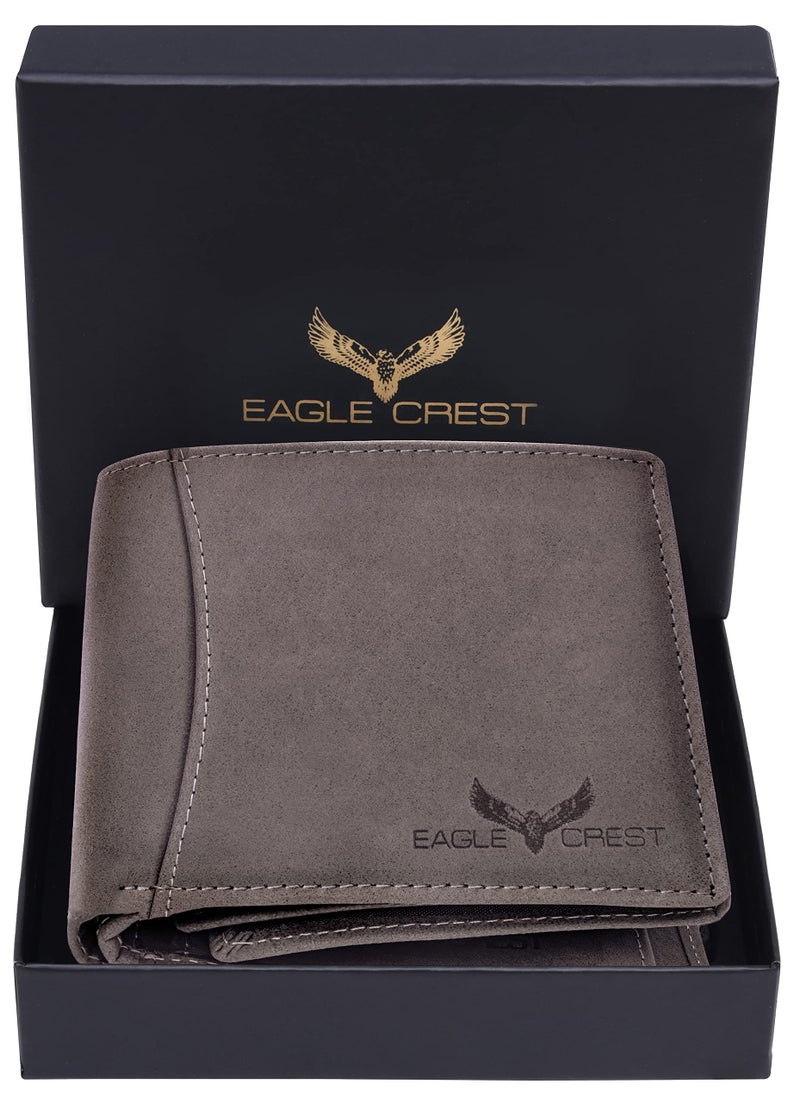 Eagle Crest Nova Vintage Grey Leather Wallet for Men - Image 2