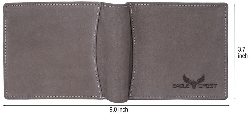 Eagle Crest Nova Vintage Grey Leather Wallet for Men - Image 5