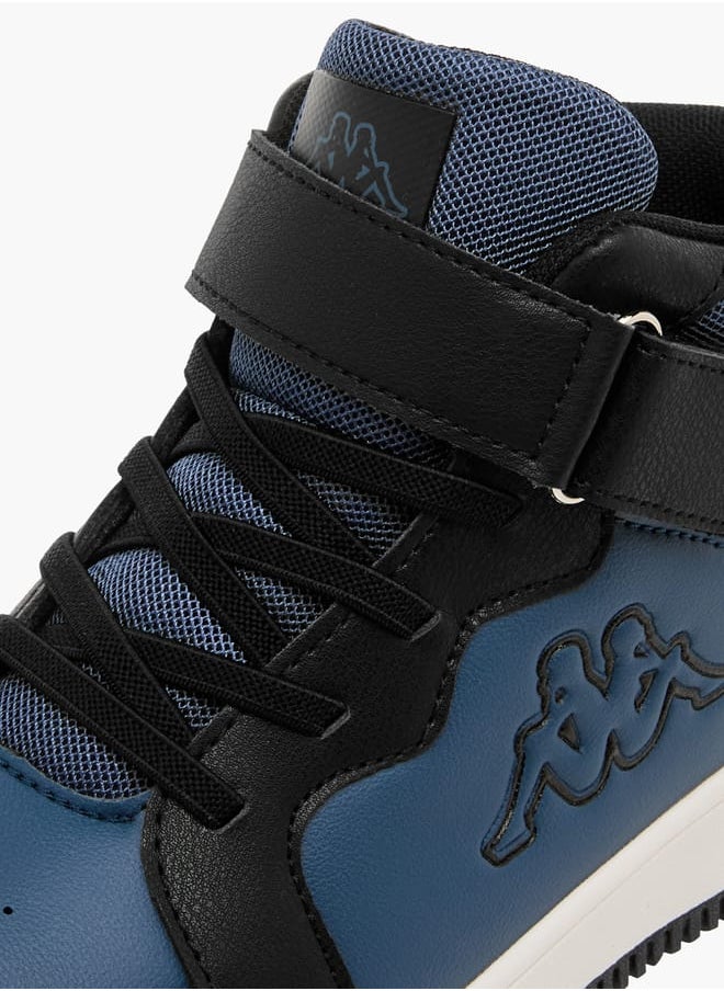Kappa Boys' Colourblock Sneakers with Hook and Loop Closure  - Image 4