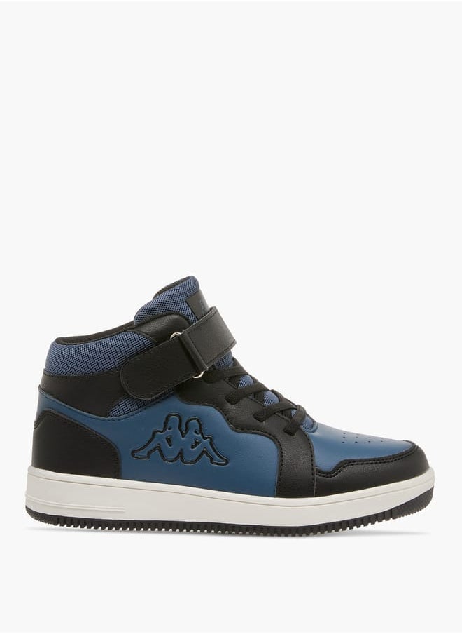 Kappa Boys' Colourblock Sneakers with Hook and Loop Closure  - Image 3