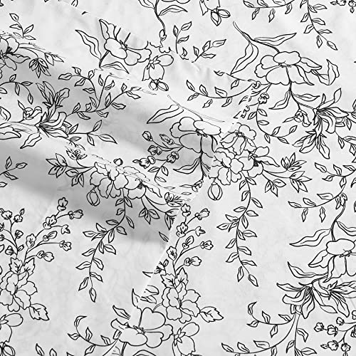 Stone Cottage - Queen Sheets, Cotton Percale Bedding Set, Crisp & Cool Ideal Bedding Set (Hawley Floral, Queen) - Image 3