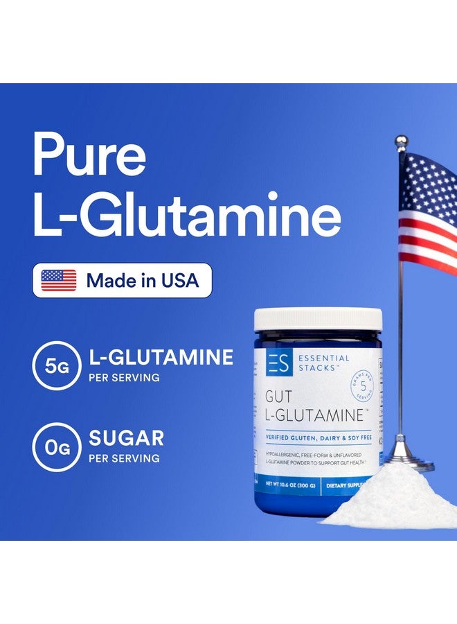 Essential Stacks Gut L-Glutamine Powder - Made in USA - Pure L Glutamine Powder for Gut Health - Dairy, Soy & Gluten Free, Non-GMO, Vegan Glutamine Supplement - Image 2