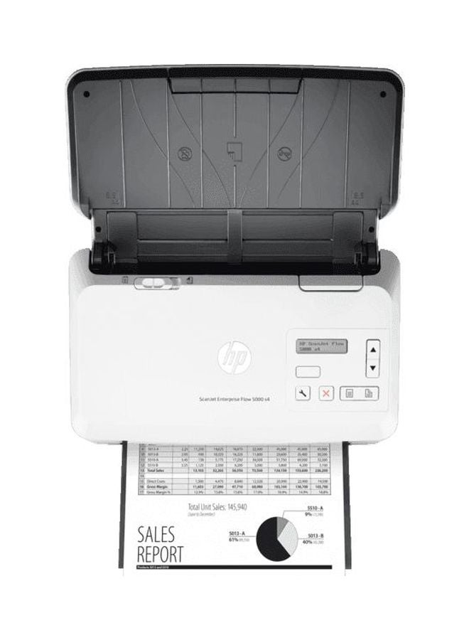 HP ماسح ضوئي سكان جيت إنتربرايز فلو طراز 5000‎ s4 مزود بدرج التغذية بالورق أبيض/أسود - Image 5