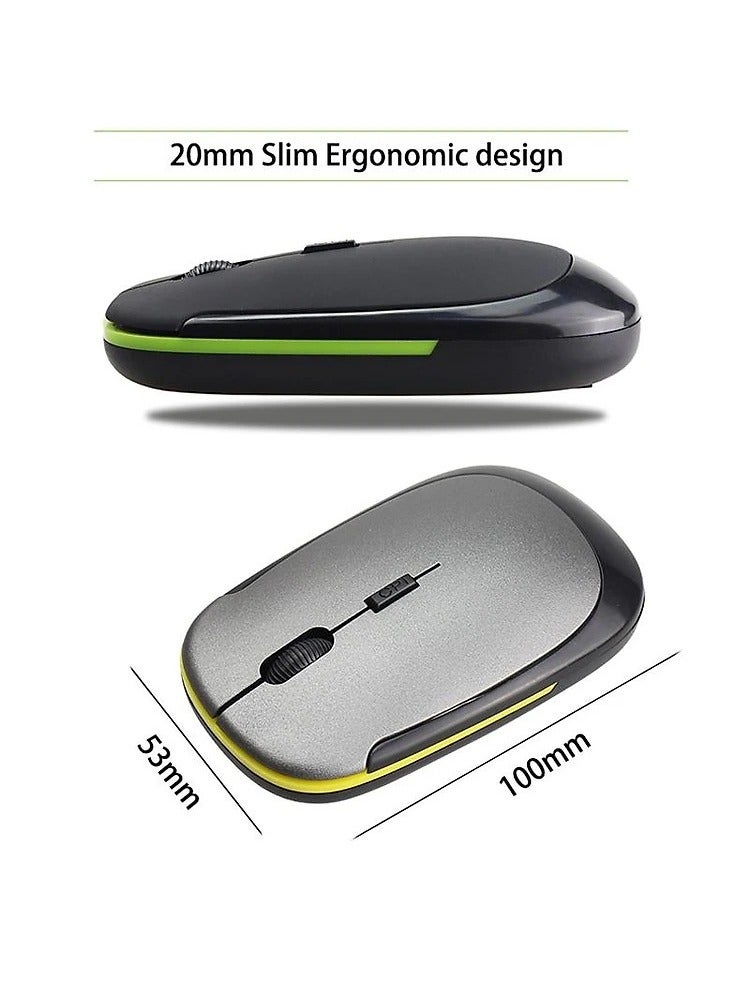John King G3500 USB Wireless Mouse, elegant and slim design, ergonomically designed for the hand, 4D, 1000 DPI, working distance of 8-10 meters, blue - Image 2