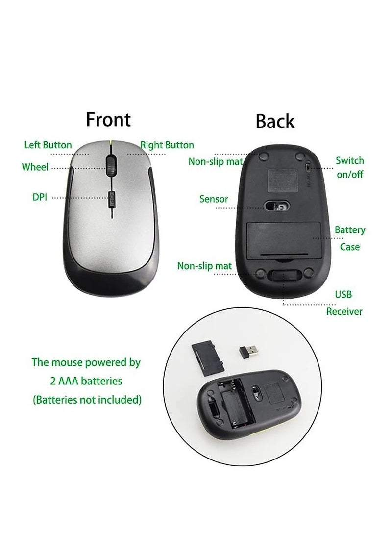 John King G3500 USB Wireless Mouse, elegant and slim design, ergonomically designed for the hand, 4D, 1000 DPI, working distance of 8-10 meters, blue - Image 5