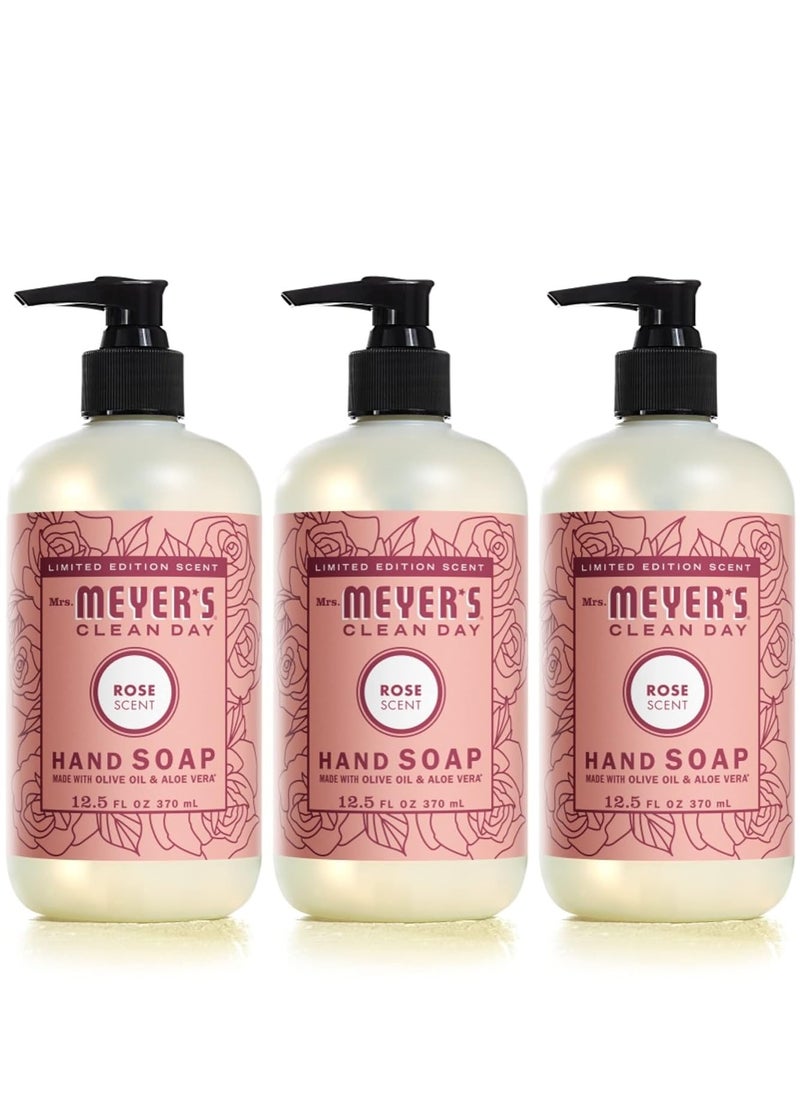 Mrs. Meyer's Clean Day MRS MEYERS CLEAN DAY Liquid Hand Soap Rose 125 Fl Oz Pack of 3 
