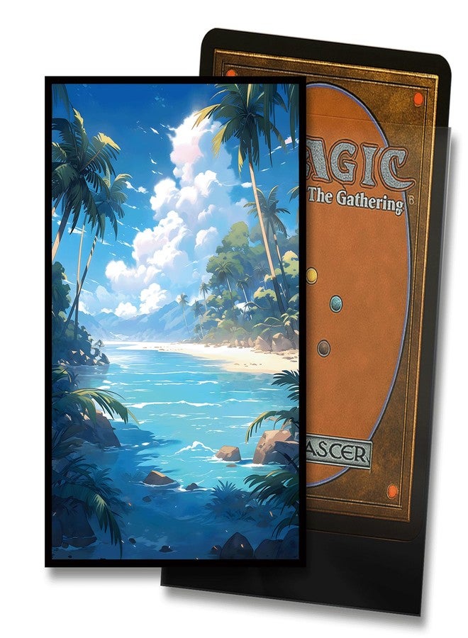 Kiiransr MTG Card Sleeves - Tropical Island(Green Blue) - Fantasy Dual Lands Series - Ultra Clear Front & Matte Finish Back, 100 Count Standard Size TCG Art Sleeves for Magic The Gathering - Image 2