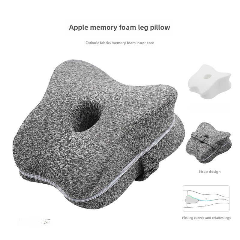 Memory Foam Leg Pillow Home Pregnant Women Support Knee Pillow Foot Pillow Pillow Knee Pillow Leg Pillow(Cationic gentleman Gray, 26*23*16*10cm) - Image 1
