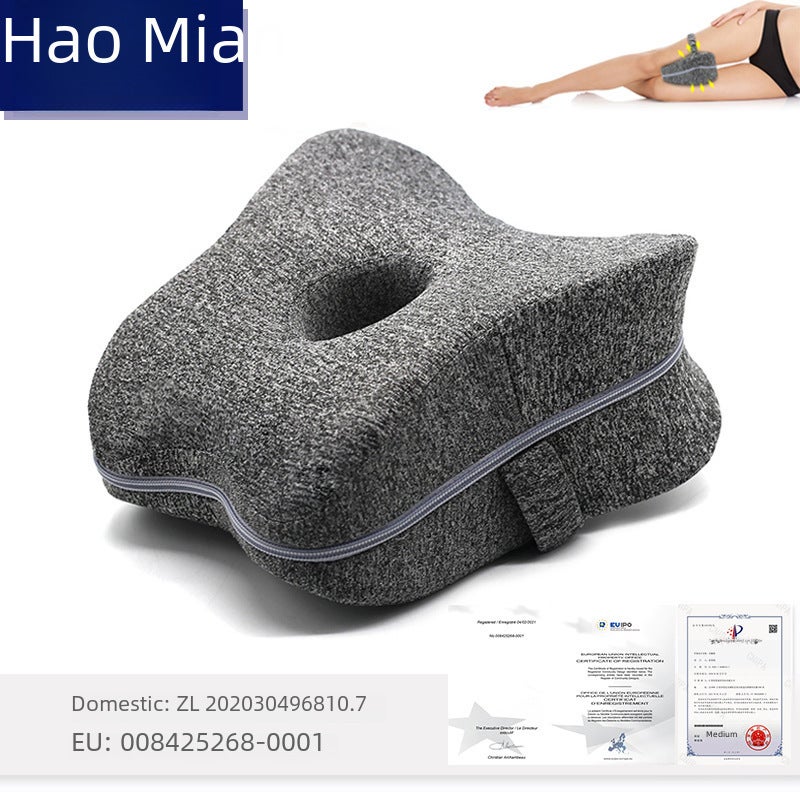 Memory Foam Leg Pillow Home Pregnant Women Support Knee Pillow Foot Pillow Pillow Knee Pillow Leg Pillow(Cationic gentleman Gray, 26*23*16*10cm) - Image 2