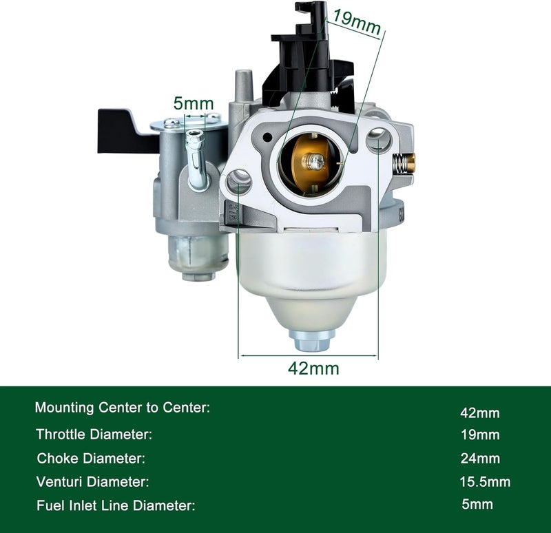 Venseri GX200 GX160 Carburetor for Honda GX 160 GX 200 5.5HP 6.5 HP Engine Replaces 16100-ZH8-W61 16100-ZE1-814 16100-ZE1-825 Honda GX 200 Carburetor - Image 4