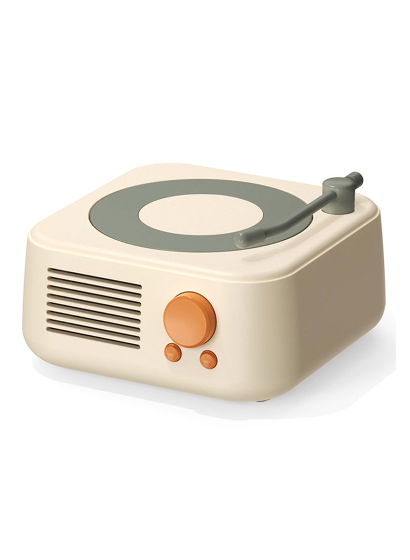 SOLARAE Retro Bluetooth Speaker, Old Fashioned Classic Style Bluetooth Speaker, Vinyl Record Player Style Bluetooth Speaker for Office Home Decor, Portable Speaker Bluetooth Birthday Gifts Ideas - Image 1