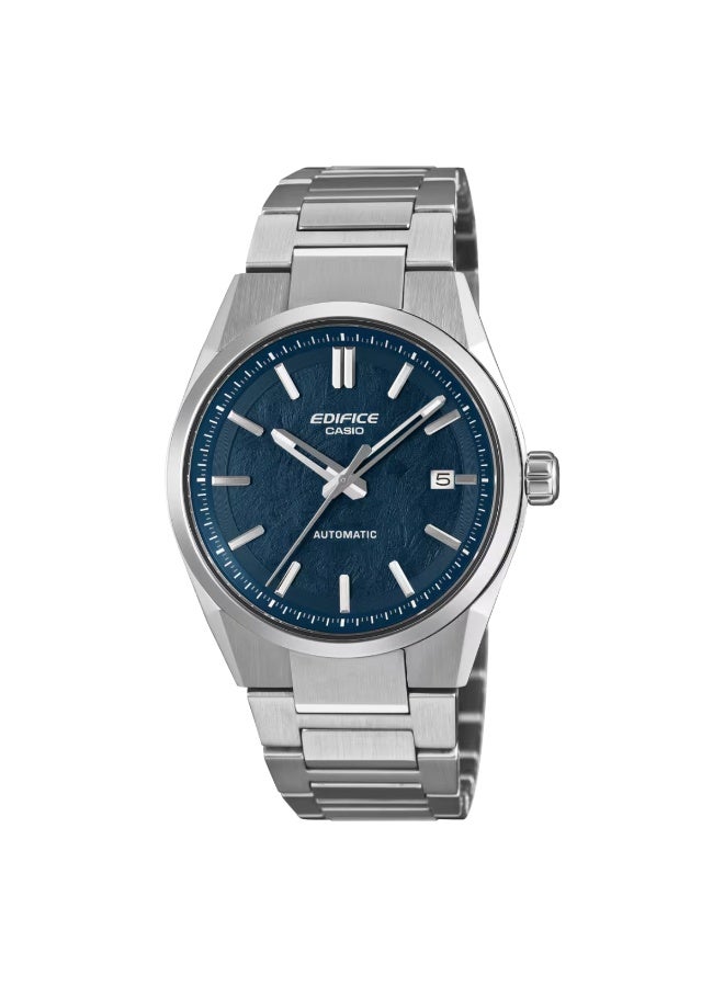 CASIO Edifice Automatic Analog Men’s Watch EFK-110D-2A, 38 mm Blue Dial, Stainless Steel Case & Bracelet, 100 m WR - Image 1