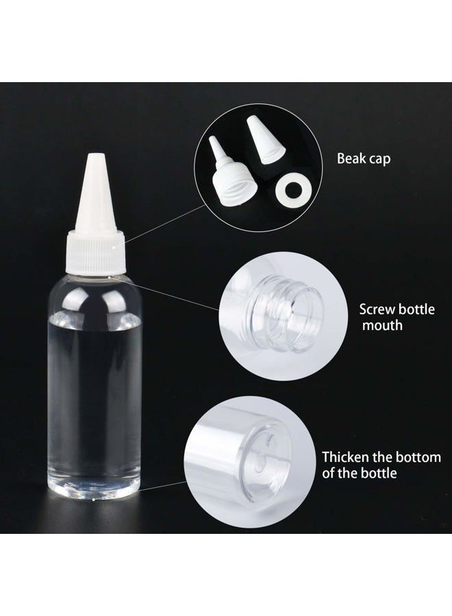 TrendBox 2oz / 60ml Plastic Bottle Pointed Mouth Top Cap for Essential Oils, Liquid - 12 Pack - Image 3